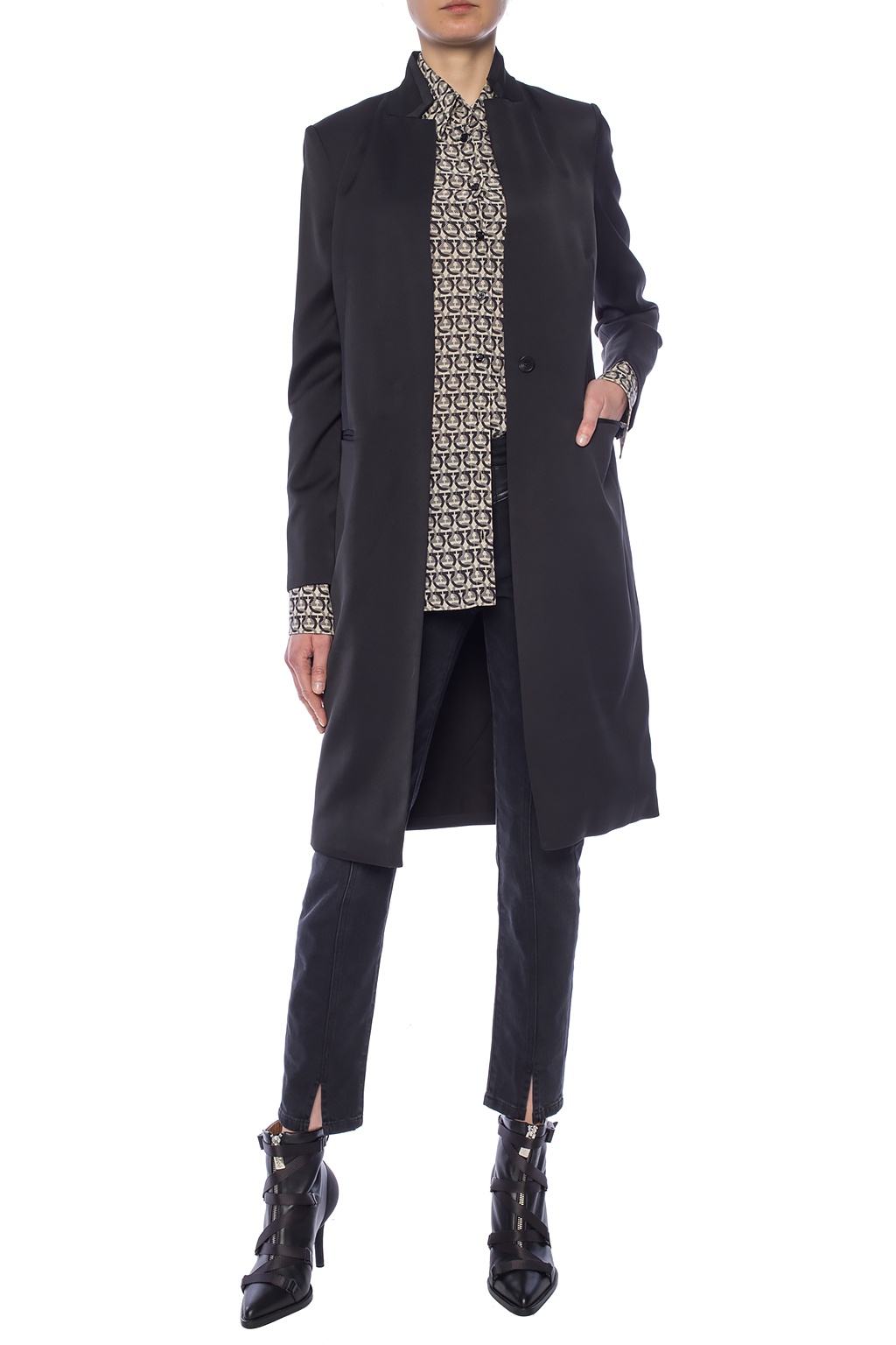 Salvatore Ferragamo カシミヤ100% ガウン SchaferandweinerShops Tonga - Silk shirt Salvatore Ferragamo